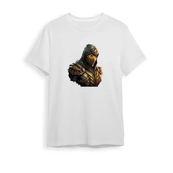 tshirt-with-the-game-design-mortal-kombat-scorpion-pic-1 - تیشرت مورتال کمبت اسکورپین - Mortal Kombat Scorpion – کاربنک – کاربن – تیشرت – مردانه – اسکورپین – Scorpion - مورتال کمبت - Mortal Kombat